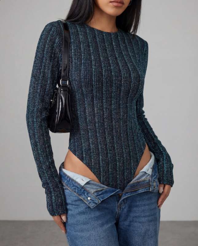 Emerald Shine Stretch Blouse